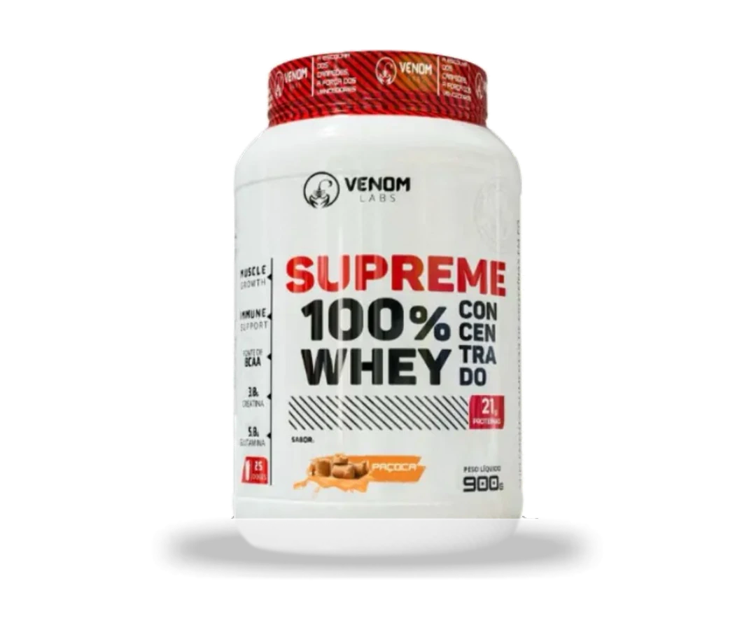 Supreme 100% Whey Concentrado Venom Labs 900 g, sabor Paçoca